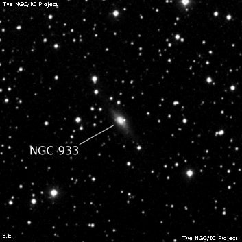 NGC 933 - спиральная галактика. Описание NGC 933:, Галактика в созвездии Андромеда