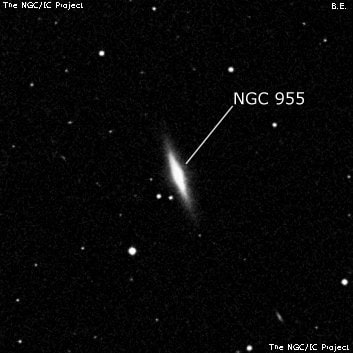 NGC 955 - галактика. Описание NGC 955:, Галактика в созвездии Кит