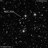 NGC 956 - рассеянное скопление звёзд. Описание NGC 956:, Рассеянное скопление в созвездии Андромеда