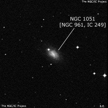 NGC 1051 - галактика. Описание NGC 1051:, Объект глубокого космоса в созвездии Кит