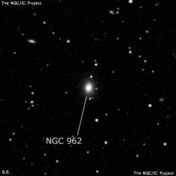 NGC 962 - эллиптическая галактика. Описание NGC 962:, Галактика в созвездии Овен