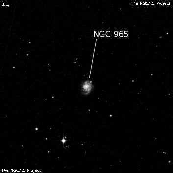 NGC 965 - спиральная галактика. Описание NGC 965:, Галактика в созвездии Кит