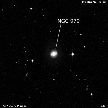NGC 979 - спиральная галактика с баром. Описание NGC 979:, Галактика в созвездии Эридан