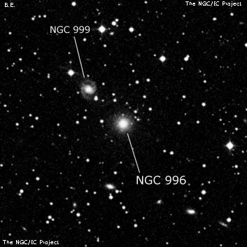 NGC 996 - эллиптическая галактика. Описание NGC 996:, Галактика в созвездии Андромеда