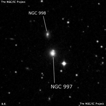 NGC 997 - галактика. Описание NGC 997:, Галактика в созвездии Кит